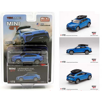 MiJo Exclusive True Scale Miniatures Mini GT 1:64 - USA Lamborghini Urus with Roof Box Blue Limited Edition