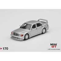 MiJo Exclusive True Scale Miniatures Mini GT 1:64 - Mercedes-Benz 190E 2.5-16 Evolution II DTM Silver Limited Edition