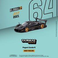 Tarmac Works 1:64 Scale - Global 64 - Pagani Zonda R Matt Black