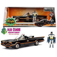 Batman: Metals Diecast 1966 Classic TV Series Batmobile With Batman & Robin Figures (black)