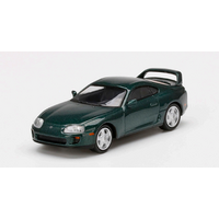 True Scale Miniatures Mini GT 1:64 - Toyota Supra - Dark Green Pearl Metallic
