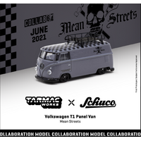 Tarmac Works 1:64 Scale - Volkswagen T1 Panel Van, Mean Streets, with metal oil can