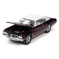 Johnny Lightning 1:64 Muscle Cars USA 2021 Release 1 Version B - 1970 Buick GS Stage 1 Burgundy Mist Metallic with White Top and White Interior