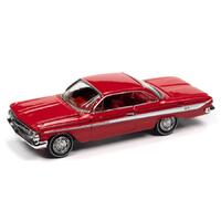 Johnny Lightning 1:64 Scale Classic Gold 2020 Release 3 Version B - 1961 Chevrolet Impala SS 409 (Roman Red)