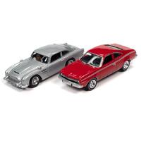Johnny Lightning 1:64 - James Bond 007 1974 AMC Hornet Man With The Golden gun / Aston Martin DB5 Golden Eye