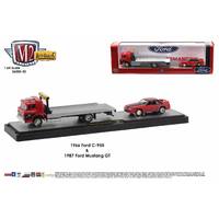 M2 Machines Auto Haulers 1:64 Scale Release 42 - 1966 Ford C-950 & 1987 Ford Mustang GT
