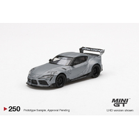 True Scale Miniatures Mini GT 1:64 - Pandem Toyota GR Supra V1.0 Matte Grey