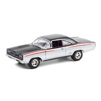 Greenlight 1:64 Barrett-Jackson Scottsdale Edition Series 6 - 1968 Plymouth GTX Custom in Silver and Black