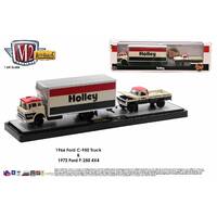 M2 Machines Auto Haulers 1:64 Scale Release 43 - 1966 Ford C-950 Truck - HOLLEY / 1972 Ford F-250 Explorer 4x4