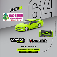 Tarmac Works & Global 64 1:64 Scale - VERTEX Silvia S14, Light Green