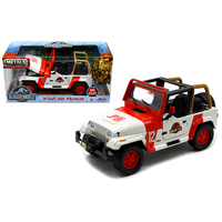 Hollywood Rides 1:24 Scale - Jurassic World - 1992 Jeep Wrangler White