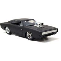 Hollywood Rides 1:24 Scale - The Fast & Furious 7 - Dom's 1970 Dodge Charger R/T - Matte Black