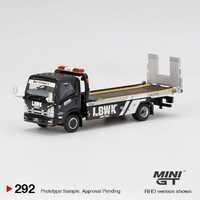 True Scale Miniatures Mini GT 1:64 -  Isuzu N-Series Vehicle Transporter LBWK Black