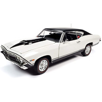Auto World 1:18 Scale - American Muscle 1968 Chevrolet Chevelle Nickey White