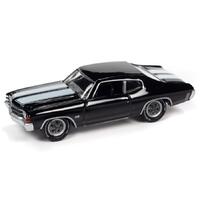Johnny Lightning - Muscle Cars USA 2021 Release 2B - 1971 Plymouth 'Cuda Convertible (Winchester Gray w/Black Hemi Side Billboards)