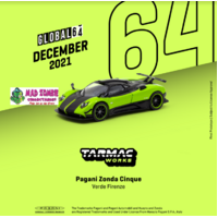 Tarmac Works & Global 64 1:64 Scale - Pagani Zonda Cinque, Verde Firenze