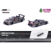 Inno 64 1:64 Scale - Honda NSX-R GT (NA2) Black Chrome With Extra Wheels