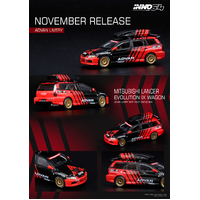 Inno 64 1:64 Scale - MITSUBISHI LANCER EVOLUTION IX Wagon "ADVAN" Livery With Road Car Interior With Roof Cargo Box