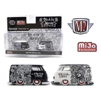M2 Machine 1:64 Mijo Exclusive 1960 Volkswagen Delivery Van Custom 2021 " Dia De Los Muertos " 2 Pack Limited 5,500 Pcs