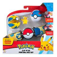 Pokemon Clip n Go Pokeball Belt Set - Pikachu