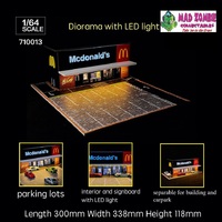 G-FANS - 1:64 Scale McDonald's Restaurant Diorama with LED Lights