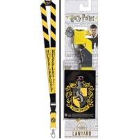 Harry Potter House Of Hufflepuff Colors and Name Lanyard with Logo Badge Holder