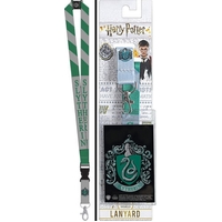 Harry Potter House Of Slytherin Colors and Name Lanyard with Logo Badge Holder
