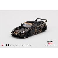 True Scale Miniatures Mini GT 1:64 NISSAN GT-RR (R35) -- LB☆WORKS SILHOUETTE -- BLACK JPS VER. 1