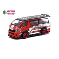 Tarmac Works Hobby 64 -Toyota Hiace Widebody Red - HK ToyCar Salon 2021 Special Edition