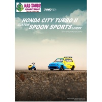 Inno 64 1:64 Scale - Honda City Turbo II "Spoon Sports" Custom Livery with  Motocompo