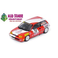 Inno 64 1:64 Scale - Honda Civic Si E-AT #24 "CABIN" Macau Guia Race 1988 2nd 1600cc Class - Tomohiko Tsutsumi