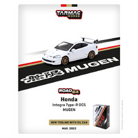 Tarmac Works Road 64 - Honda Integra Type R DC5 Mugen Championship White with Metal Oil Tin