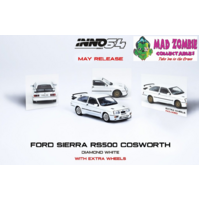 Inno 64 1:64 Scale - Ford Sierra RS500 Cosworth - Diamond White With Extra Wheels