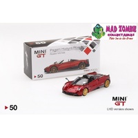 True Scale Miniatures Mini GT 1:64 Pagani Huayra Roadster Rosso Monza RHD