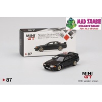 True Scale Miniatures Mini GT 1:64 Nissan Skyline GT-R (R32) Black w/ BBS LM Wheel