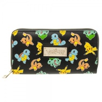 Pokemon Pikachu Charizard Squirtle Bulbasaur Envelope ZipAround Wallet Purse