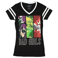 Justic League Bad Girls V-Neck T-Shirt