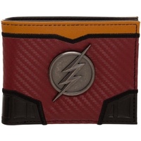 DC Comics Flash Domed Metal Badge Carbon Fiber Wallet
