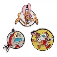 Ren & Stimpy Lapel Pin 3 Pack