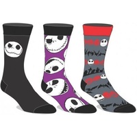 Nightmare Before Christmas 3 Pack Crew Sock Set