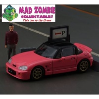 BM Creations 1:64 Scale - Suzuki Cappuccino ID Pink (RHD) (With Figure)