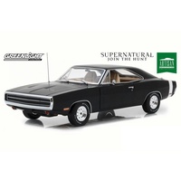 Supernatural 1970 Dodge Charger Black 1:18 Die Cast Metal Vehicle by Greenlight