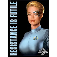 Star Trek Voyager Seven of Nine Resistance Is Futile Refrigerator Magnet