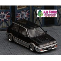 BM Creations 1:64 Scale - Toyota Starlet Turbo S 1998 EP71 - Black and Silver