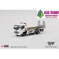 True Scale Miniatures Mini GT 1:64 Isuzu N-Series Vehicle Transporter LBWK White