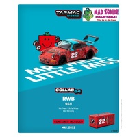 Tarmac Works Collab 64 - RWB 964 Mr. Men Little Miss Mr. Strong - With Container - Collaboration with Mr. Men Little Miss