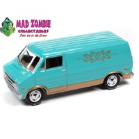 Johnny Lightning 1:64 - Classic Gold 2021 Release 3 - 1976 Dodge Tradesman Van (Mint Green)