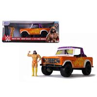 WWE Jada 1:24 Scale Hollywood Rides - WWE - 1973 Ford Bronco with Macho Man Orange