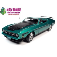 Auto World 1:18 Scale - 1971 Ford Mustang Mach 1 (Grabber Green Metallic) - American Muscle 30th Anniversary - Class of 1971