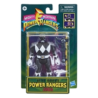 Power Rangers Retro-Morphin Black Ranger Zack Fliphead Action Figure Inspired by Mighty Morphin 6'5" Action Figure 